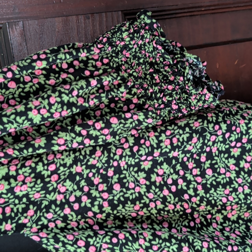 J Crew Sweetheart Neckline Floral Smocked Sleeve Midi Dress 12 - Picture 5 of 14